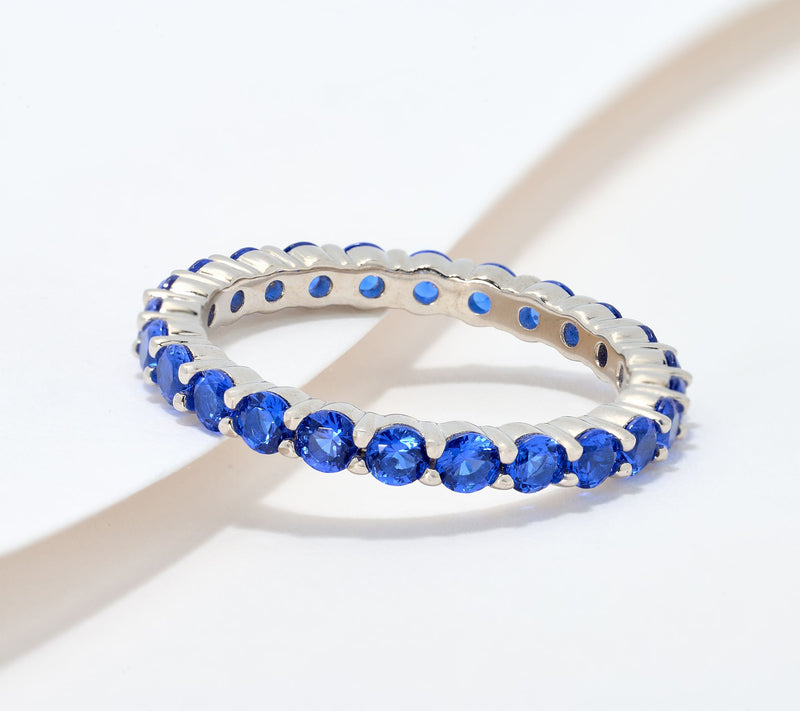 Diamonique Classics Full of Color Band Ring, Sterling Silver — Main view