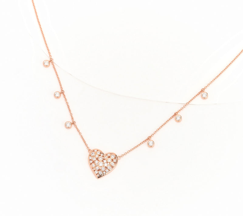 Diamonique x Kathy Levine Love-A-Lot Heart Necklace, Sterling Silver — View 3