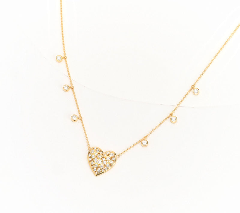 Diamonique x Kathy Levine Love-A-Lot Heart Necklace, Sterling Silver — View 7