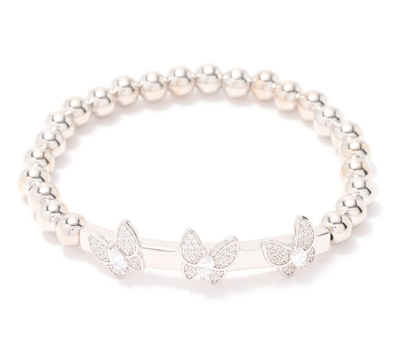 Diamonique x Kathy Levine Flutter By Stretch Bracelet, Sterl — View 5