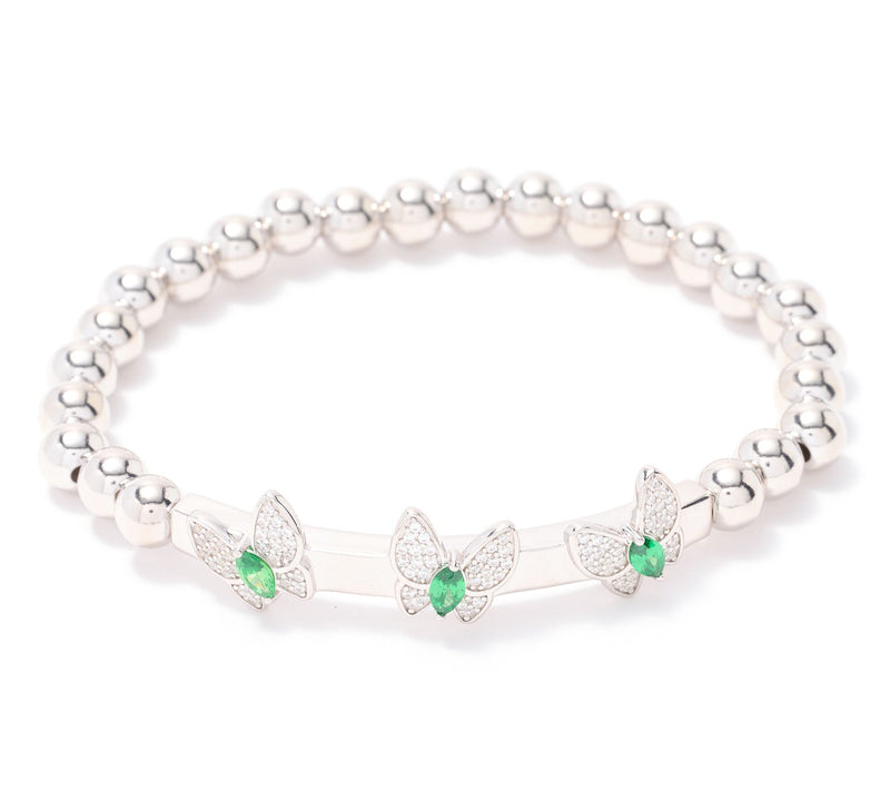 Diamonique x Kathy Levine Flutter By Stretch Bracelet, Sterl — View 7