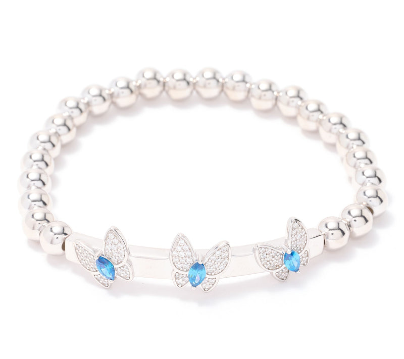 Diamonique x Kathy Levine Flutter By Stretch Bracelet, Sterl — Main view