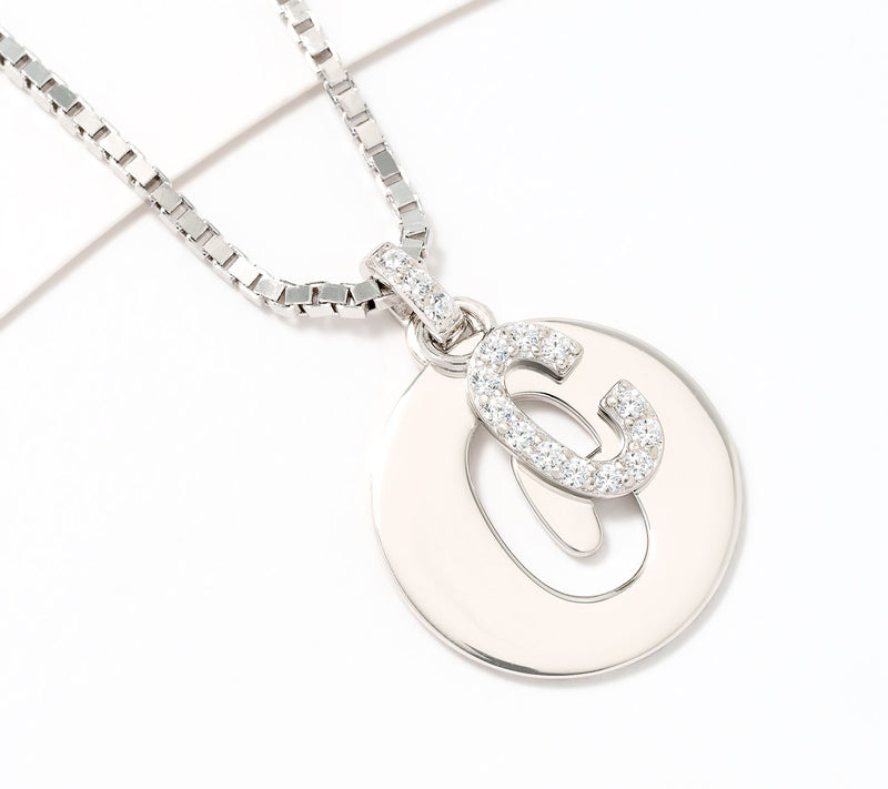 Diamonique x Kathy Levine Cut It Out Necklace, Sterling Silver — View 35