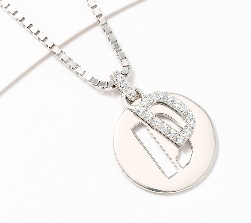Diamonique x Kathy Levine Cut It Out Necklace, Sterling Silver — View 36