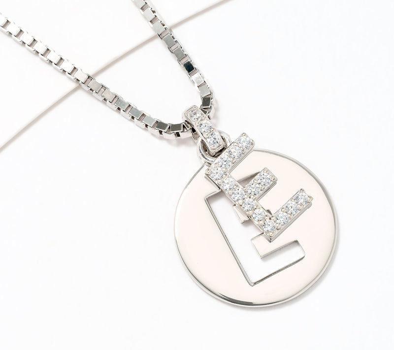 Diamonique x Kathy Levine Cut It Out Necklace, Sterling Silver — View 37