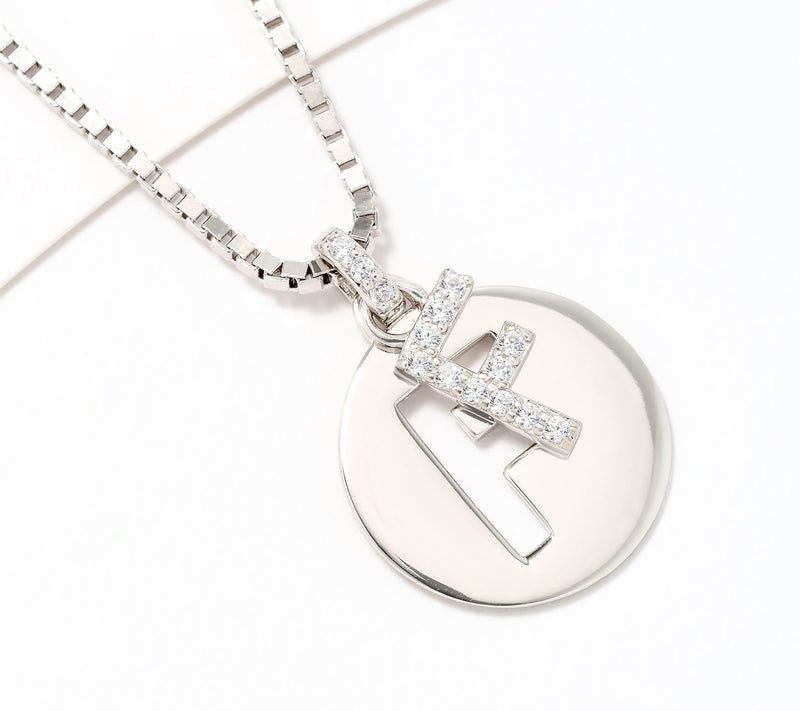 Diamonique x Kathy Levine Cut It Out Necklace, Sterling Silver — View 38