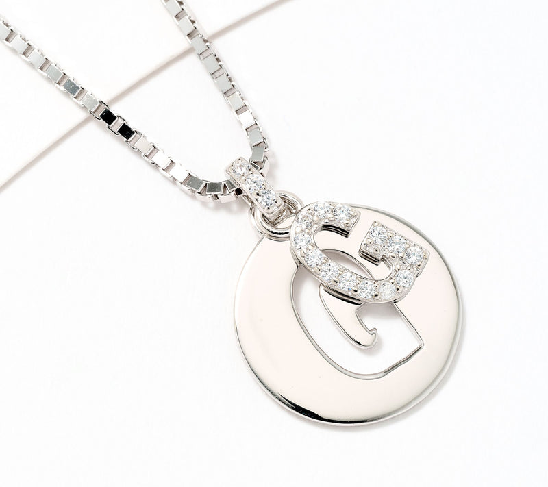 Diamonique x Kathy Levine Cut It Out Necklace, Sterling Silver — View 39