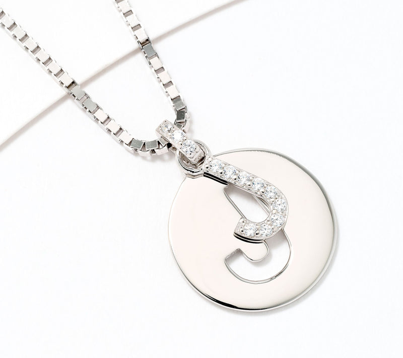 Diamonique x Kathy Levine Cut It Out Necklace, Sterling Silver — View 42