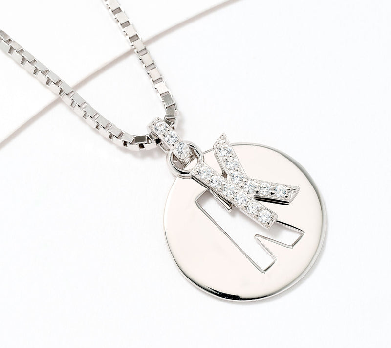 Diamonique x Kathy Levine Cut It Out Necklace, Sterling Silver — View 43