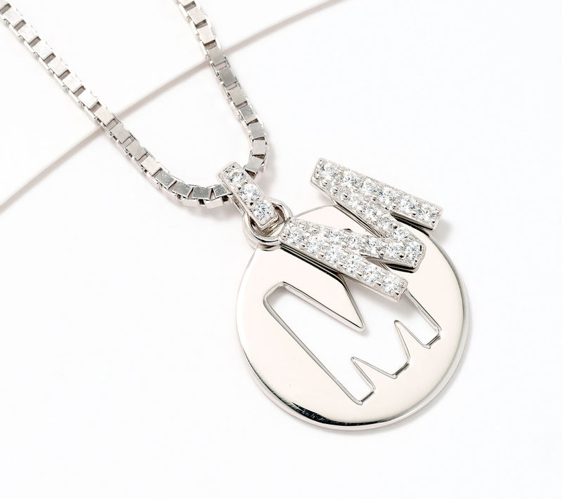 Diamonique x Kathy Levine Cut It Out Necklace, Sterling Silver — View 45