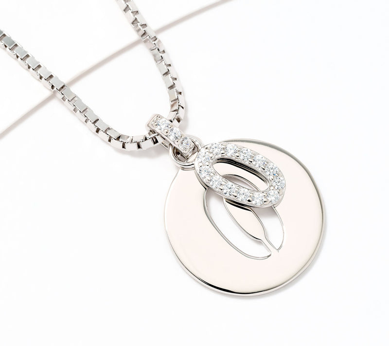 Diamonique x Kathy Levine Cut It Out Necklace, Sterling Silver — View 47