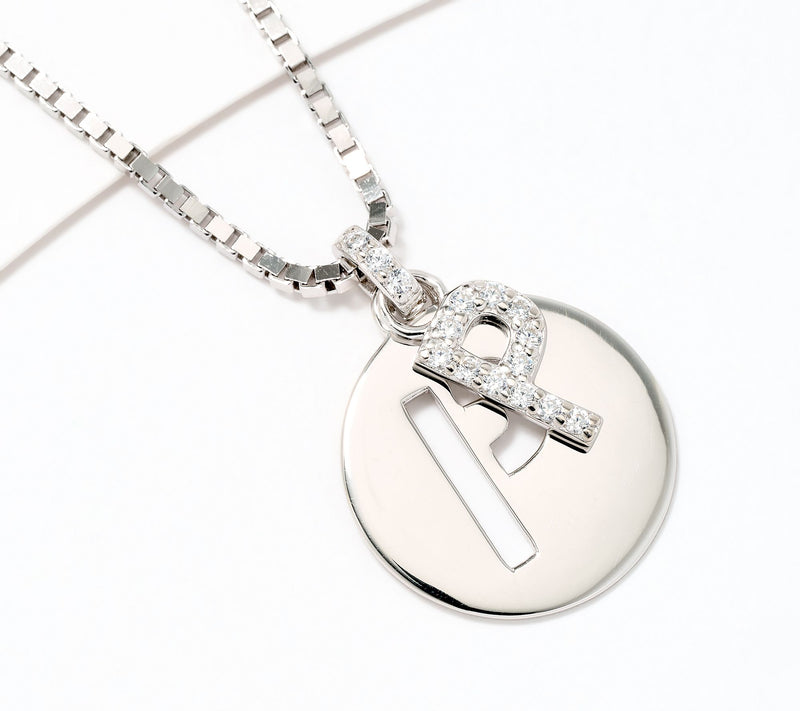 Diamonique x Kathy Levine Cut It Out Necklace, Sterling Silver — View 48