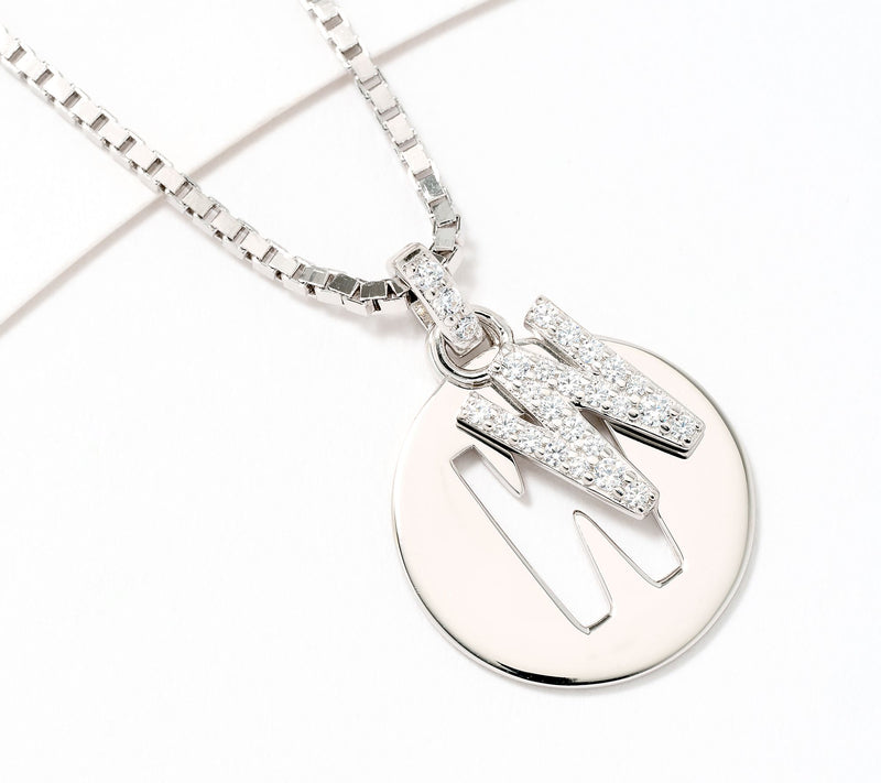 Diamonique x Kathy Levine Cut It Out Necklace, Sterling Silver — View 55