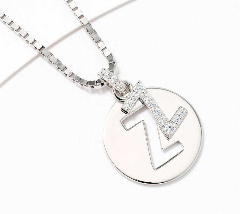 Diamonique x Kathy Levine Cut It Out Necklace, Sterling Silver — View 58