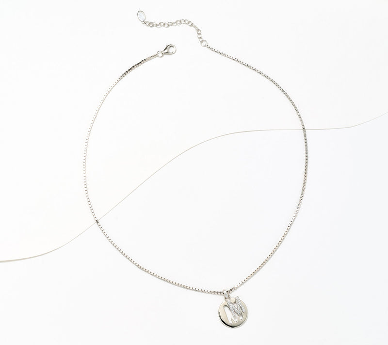 Diamonique x Kathy Levine Cut It Out Necklace, Sterling Silver — View 2