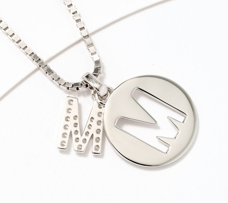 Diamonique x Kathy Levine Cut It Out Necklace, Sterling Silver — View 3