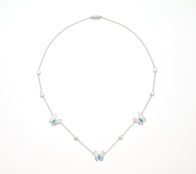 Diamonique x Kathy Levine Flutter By Necklace, Sterling Silver — Main view