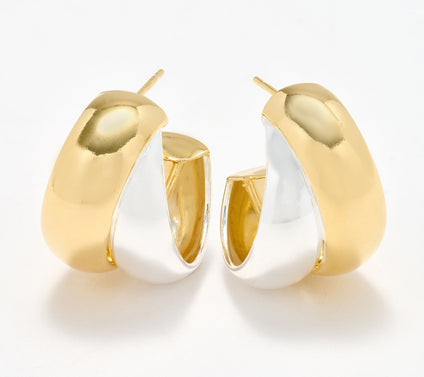 UltraFine 950 Silver Double Nested 7/8" Hoop Earrings
