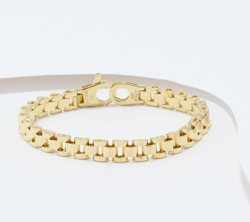 UltraFine 950 Silver Panther Link Chain Bracelet — View 4