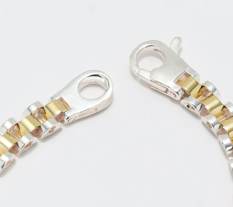 UltraFine 950 Silver Panther Link Chain Bracelet — View 5