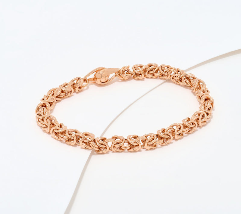 UltraFine 950 Silver Byzantine Chain Magnetic Clasp Bracelet — View 8