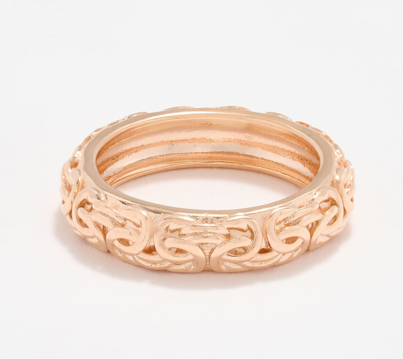 UltraFine 950 Silver 5mm Byzantine Ring — View 7