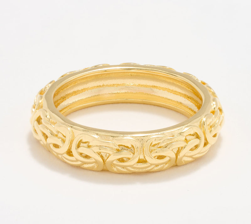 UltraFine 950 Silver 5mm Byzantine Ring — View 3