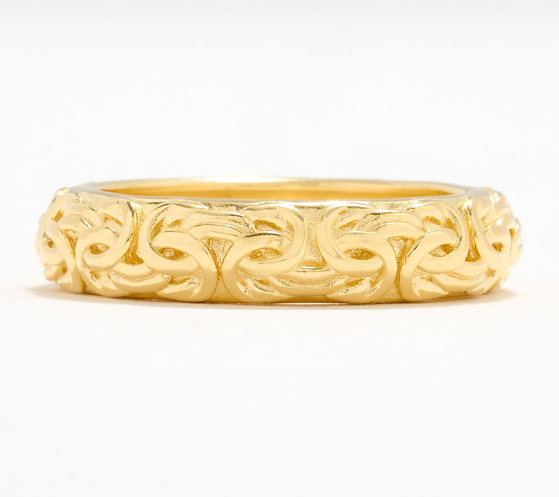 UltraFine 950 Silver 5mm Byzantine Ring — View 9