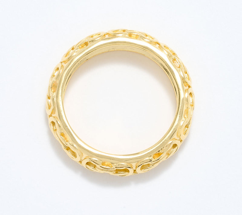 UltraFine 950 Silver 5mm Byzantine Ring — View 8