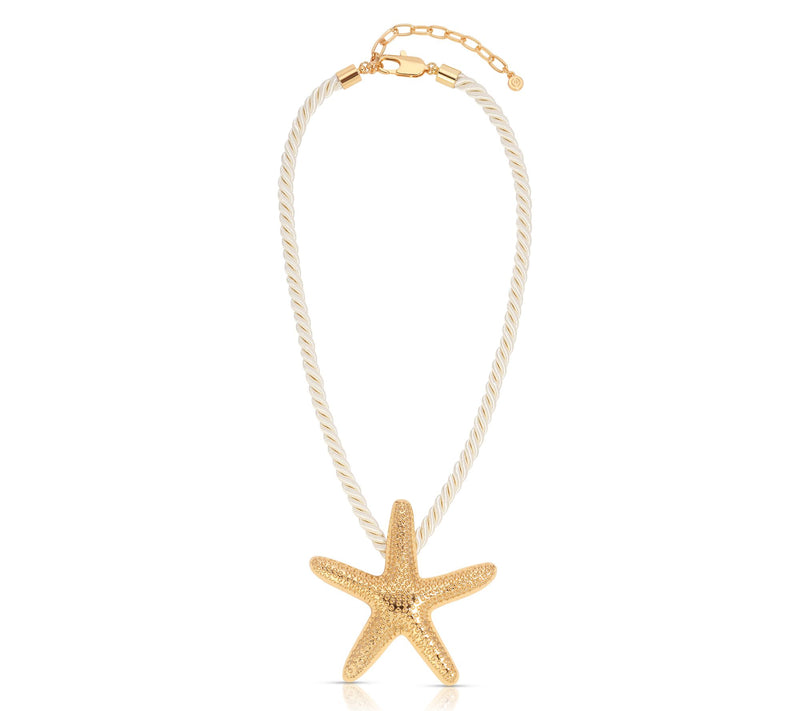 Ettika Starfish Statement Pendant w/ Silk CordNecklace — View 3