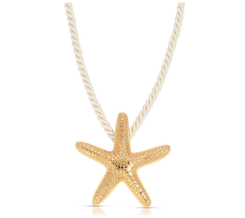 Ettika Starfish Statement Pendant w/ Silk CordNecklace — View 5