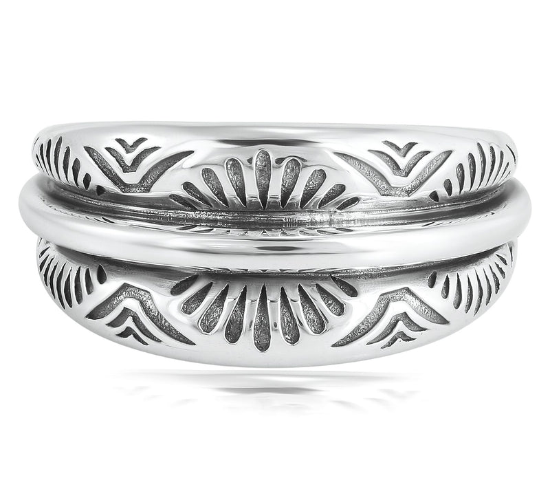 American West Sterling Silver Engraved TaperedRing — Main view