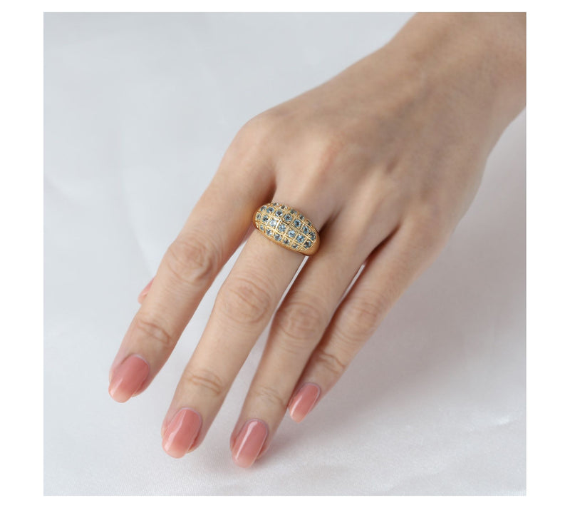 Elyse Ryan 14K Gold Clad Blue Topaz Jayden Ring — View 4
