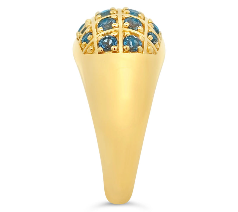 Elyse Ryan 14K Gold Clad Blue Topaz Jayden Ring — View 3