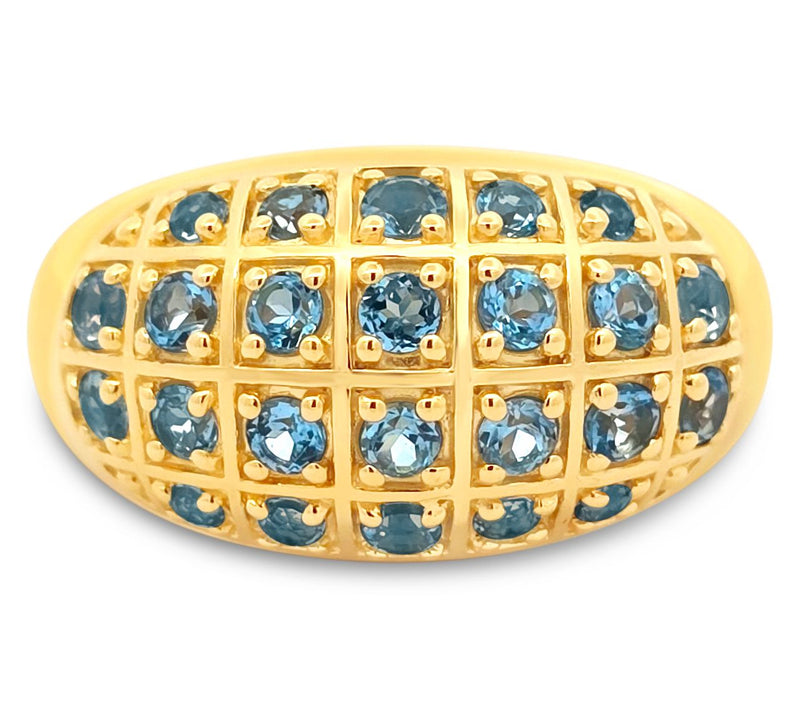 Elyse Ryan 14K Gold Clad Blue Topaz Jayden Ring — Main view