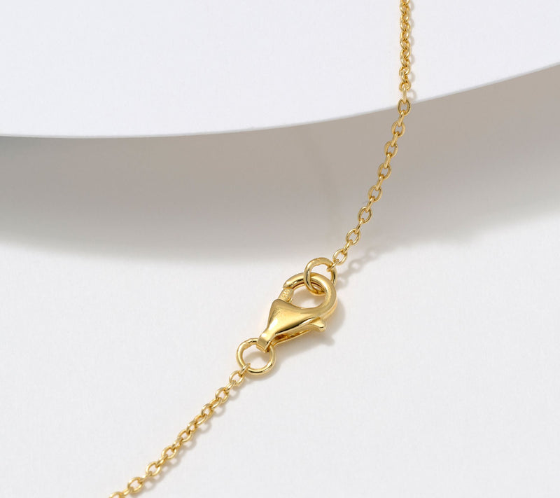 Diamonique Round & Heart Station Necklace, Sterling Silver — View 3