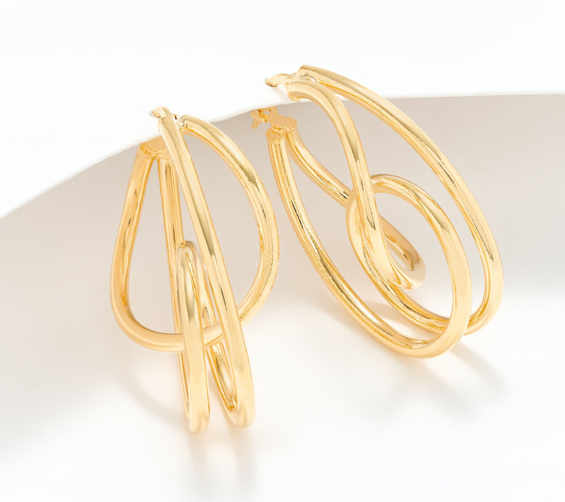 David Markstein Bronze 1-1/4" Multi-Circle Hoop Earrings — Main view