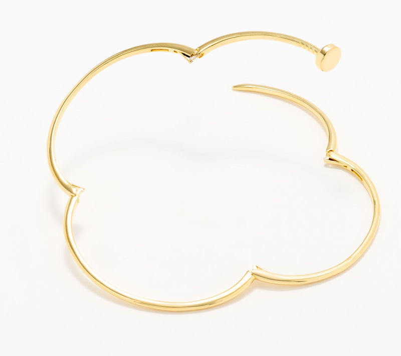 David Markstein Bronze Multi Hinge Nail Head Bangle — View 3