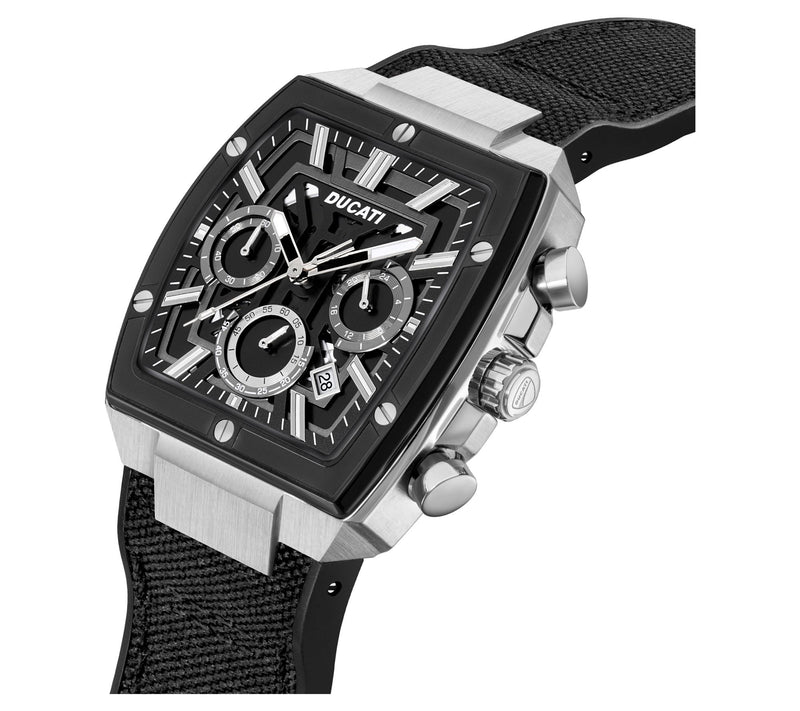 Ducati Corse Men's Stainless Steel Sport BlackStrap Watch — View 2