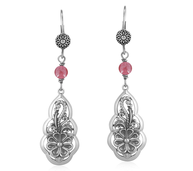 American West Sterling Gemstone Bead Flower Earrings — View 16