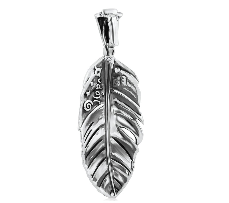 Fritz Casuse Sterling Turquoise Feather PrayerEnhancer — View 3