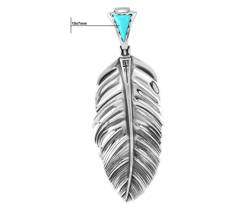 Fritz Casuse Sterling Turquoise Feather PrayerEnhancer — View 4