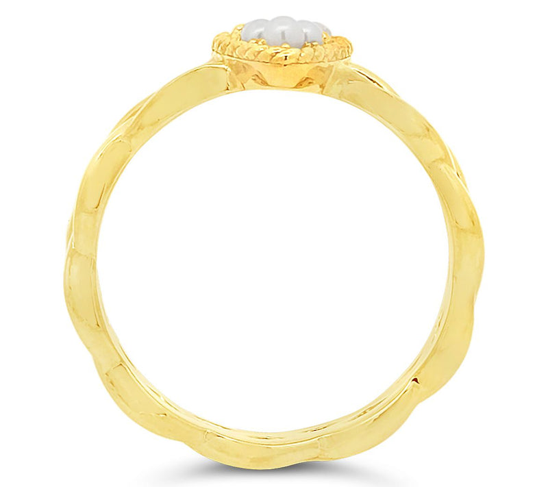 Goddaughters 14K Clad Celtic Love Knot CulturedPearl Ring — View 2