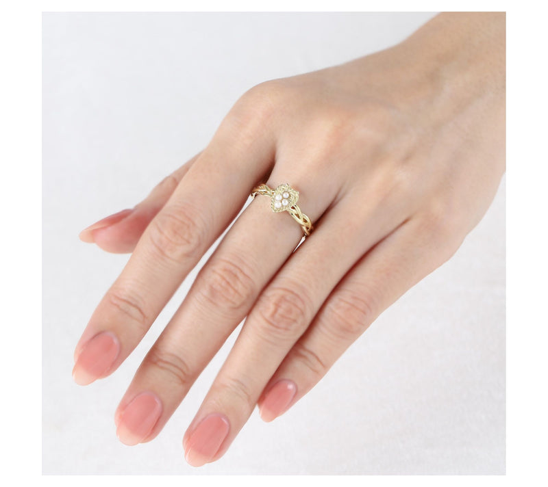 Goddaughters 14K Clad Celtic Love Knot CulturedPearl Ring — View 5