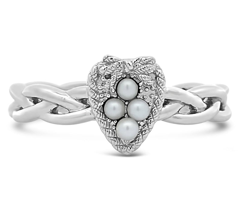 Goddaughters Sterling Celtic Love Knot  Pearl Ring — Main view