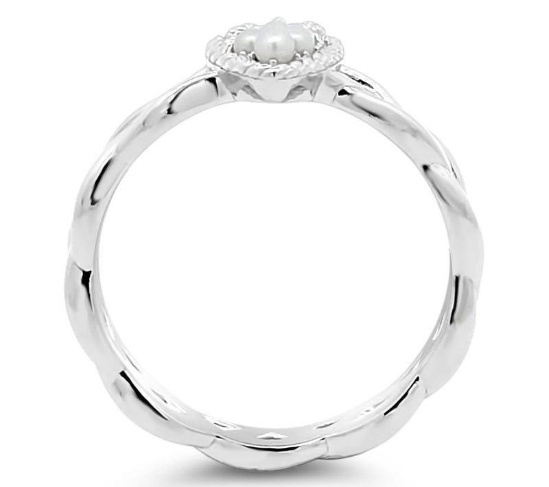 Goddaughters Sterling Celtic Love Knot  Pearl Ring — View 2