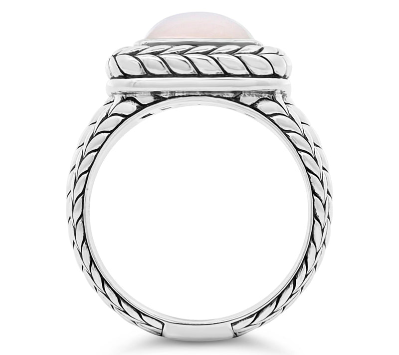 Tiffany Kay Studio Sterling Silver HerringbonePink Opal Ring — View 2