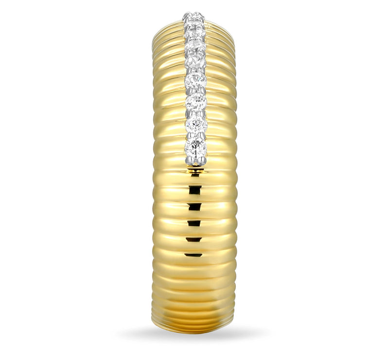 LuxLab Diamonds 0.25 cttw Lab Grown Band Ring, 18K Plated — View 5
