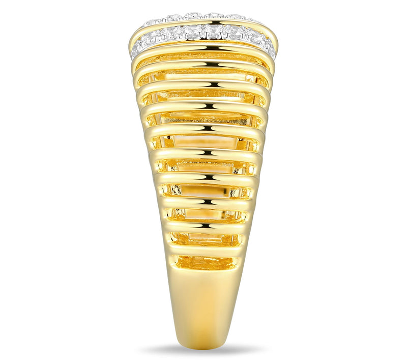 LuxLab Diamonds 0.20 cttw Lab Grown Band Ring, 18K Plated — View 5