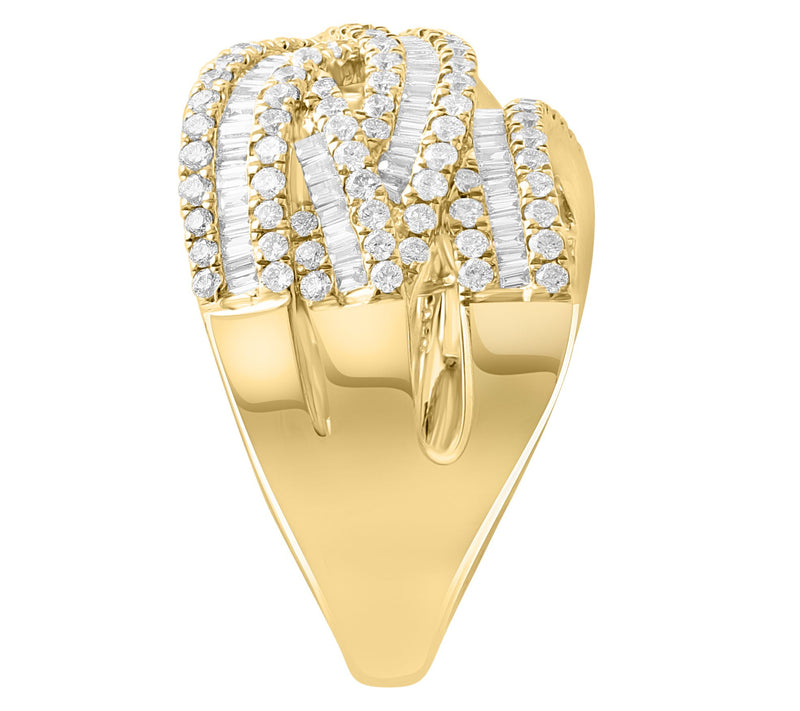 Effy 1.50 cttw Diamond Bypass Ring, 14K Gold — View 3